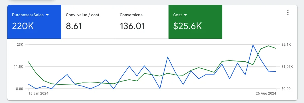 Fire Pit Surplus Google Ads performance results
